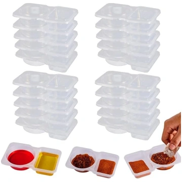 20 vienreizlietojamie plastmasas trauciņi ar divie