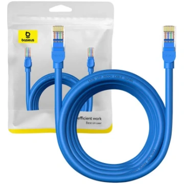 Round Cable Baseus Ethernet RJ45, Cat.6, 5m (blue)