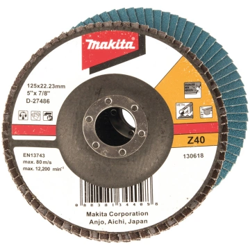 Lameļu slīpdisks 125mm K40, D-27486 MAKITA