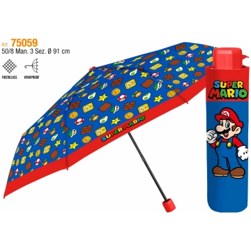 PERLETTI Mini lietussargs Super Mario 50/8, 75059