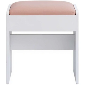 Taburete, 28.6x45x49.5 cm, Balts-Rozā Songmics