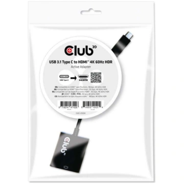 I/O ADAPTER USB-C TO HDMI/ACTIVE CAC-2504 CLUB3D