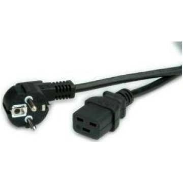 VALUE Power Cable Type F (EU) to C19. Black. 3.0m 