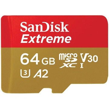 Atmiņas karte SanDisk Extreme microSDXC 64GB + SD 