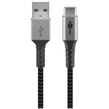 goobay USB 2.0 USB Type-C kabel 0.5m Sort Solv ( 4