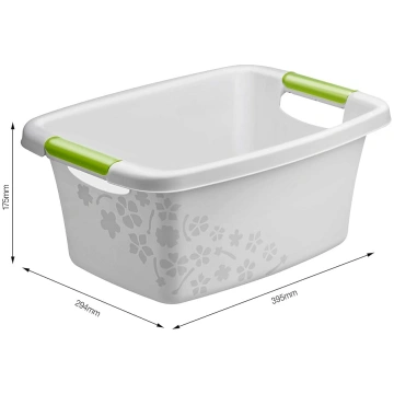 Bļoda veļai ROTHO FLOWERS pēlēks/zaļš 12L 76108591