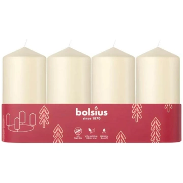 Bolsius Sveces 37306905 Ø100x48mm, 4 gab., 0.50kg,