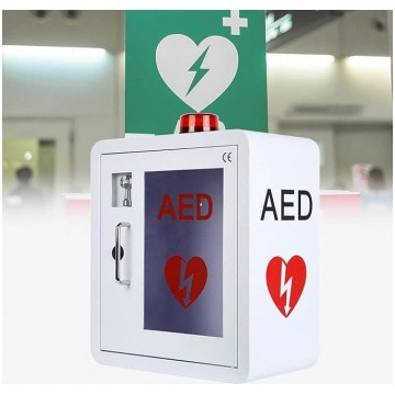 AED defibrilatora sienas skapis, metāla tērauda pl