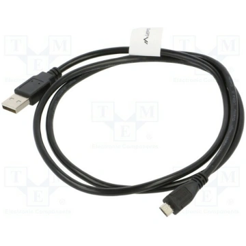 Cable; USB 2.0; USB A plug,USB B micro plug; gold-