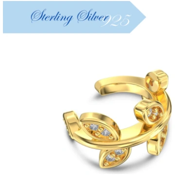 BELLAETEREA ✧ Ear Cuff SILVER 925/Gold 18k