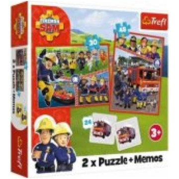 Trefl Trefl Puzzle 2in1 + memos Team of Fireman Sa