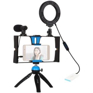 Blogging Smartphone Video Rig (LED Ring Light, Tri