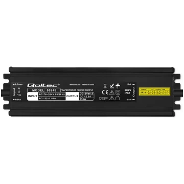 Qoltec LED Driver IP67 150W | 12V | 12.5A | Waterp