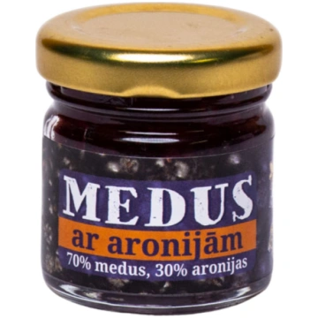 Medus ar aronijām, 50g Meduspils