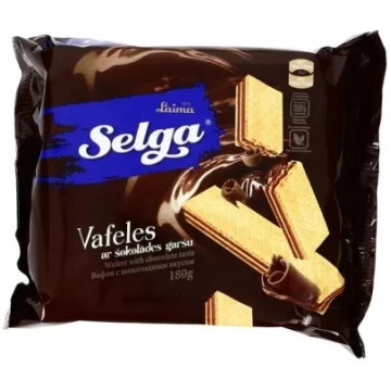 Vafeles Selga ar šokolādes garšu 180 g, Selga