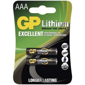 Baterijas GP AAA lithium 2 gab. GP Batteries