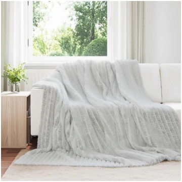 Pleds pelēka 240 x 220 cm flīss