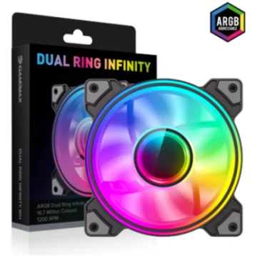 Gamemax Case Fan | DUAL RING INFINITY BK | Black 6