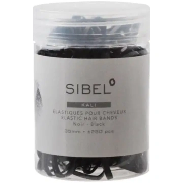 SIBEL Elastic Bands Black, elastīgas silikona gumi