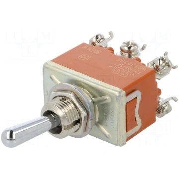 Switch: toggle | Pos: 2 | DPDT | ON-(ON) | 15A/250