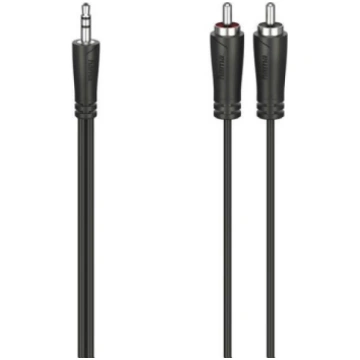 Hama Audio Cable, 3.5 mm - 2 RCA, 1,5 m, black - C