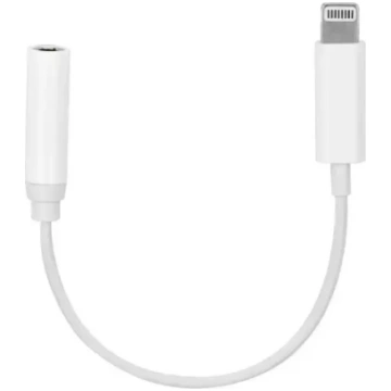 Lightning uz 3.5mm AUX adapteris – balts OEM