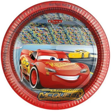 Papīra šķīvji "LIGHTNING MCQUEEN". 23 cm. 1 iepak.