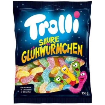 Trolli skābie jāntārpiņi, željekonfektes, 150 g