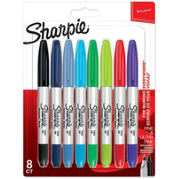 1x8 Sharpie Twin Tip Permanent- marker UF + F 8 co