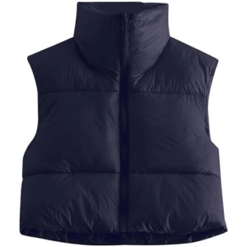 MAVIS LAVEN Sieviešu ziemas veste ar apkakli, tumš