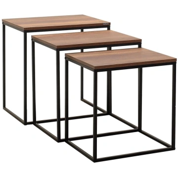 KOMPLEKTS 3x Kafijas galdiņš, brūns Adore Furnitur