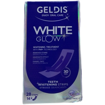 Geldis White Glow Strisce Sbiancanti Denti Elimina