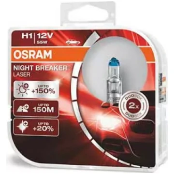 Halogēna spuldžu pāris H1 12V Osram Night Breaker