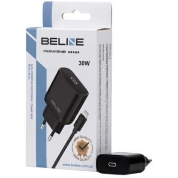 Charger 30W USB-C + lightning, black cable