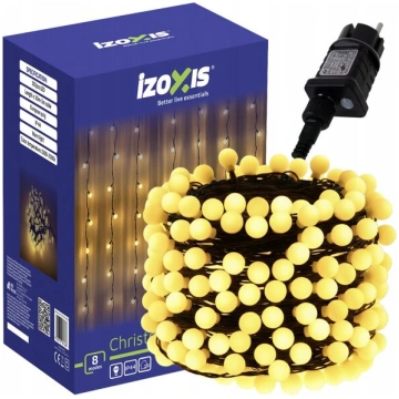 LED Ziemassvētku bumbiņu gaismas WarmGlow, 300 spu