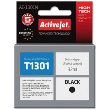 Ink ActiveJet AE-1301N | black | 32 ml | Epson T13