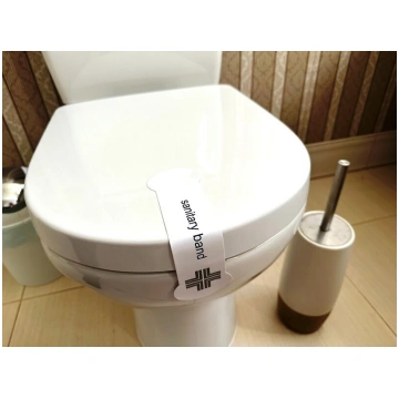 Pašlīmējoša WC lenta Tualetes pods iztīrīts un dez