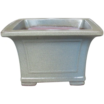 10" Textured Medium Green Glazed Deep Semi-Cascade