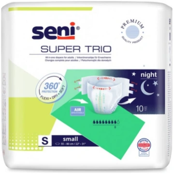 Seni Super Trio autiņbiksītes Night S izmērs, 10 g