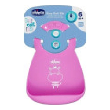 Chicco Bib ar kabatu. elastīgs. rozā [elastyczny] 