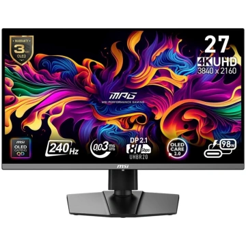 Monitors MSI MPG 272URX, QD-OLED, 240 Hz, 4K UHD, 
