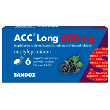 ACC LONG 600 mg putojošās tabletes, 6 gab