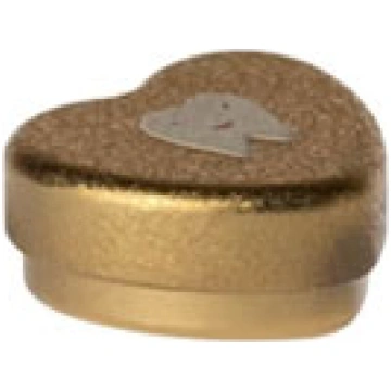 Metāla kārbiņa Heart Small, Gold, pirmo zobiņu gla
