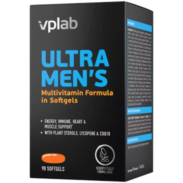 VPLAB Ultra Men"s Sport Multivitamin mīkstās kapsu