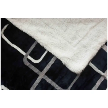 Sherpa sega 150x200 cm, melnbalta ģeometriska mikr