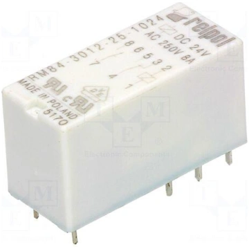 Relay: electromagnetic | DPDT | Ucoil: 24VDC | 8A 