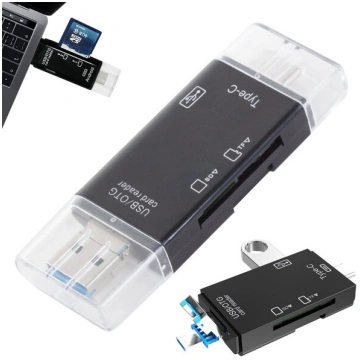 SD MicroSD TFUSB USB-C MICRO USB OTG 5in1 adapteri