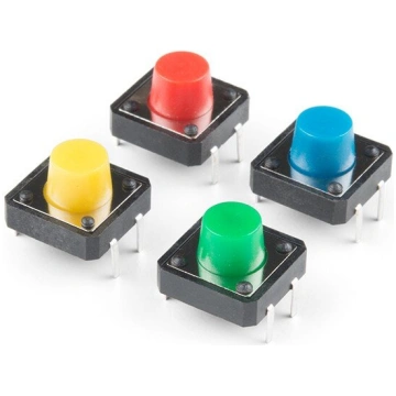 Multicolor Buttons, 4-pack, SparkFun PRT-14460 AN-