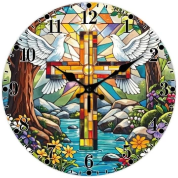 CHGCRAFT Painted Glass Pattern Sienas pulkstenis 1