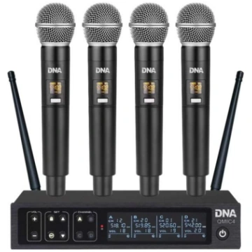 DNA QMIC4 wireless microphone with 4 handheld tran